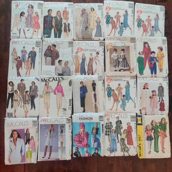 Large Lot of 85 Vintage 70s-80s-90s Sewing Patterns Used - Picture 7 of 9